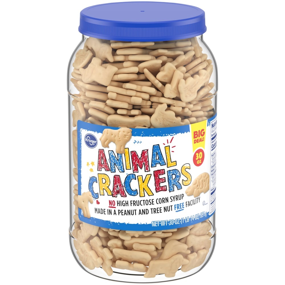 slide 1 of 1, Kroger Animal Crackers, 30 oz