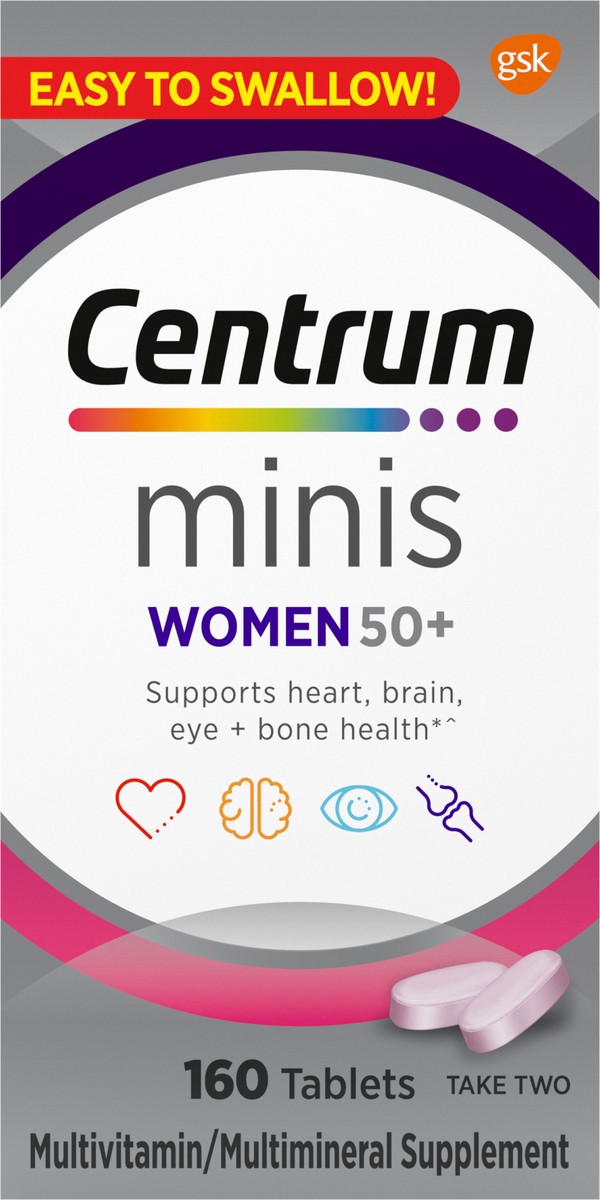 slide 6 of 9, Centrum Minis Womens 50+, 160 ct