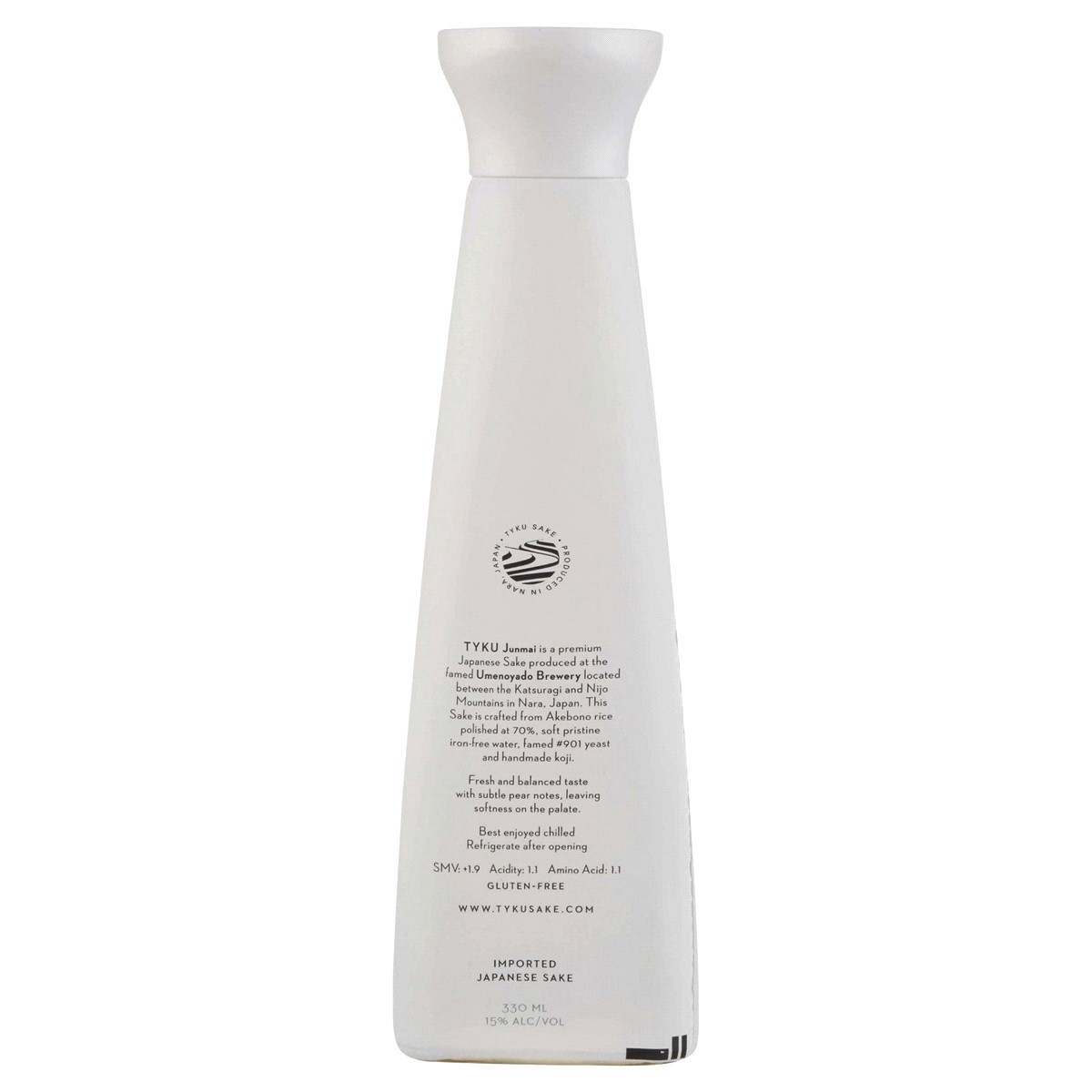 slide 5 of 5, TYKU Junmai Sake Silver, 330 ml