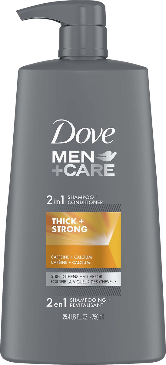 slide 3 of 3, Dove Men+Care Thick + Strong Shampoo + Conditioner 25.4 oz, 25.4 fl oz