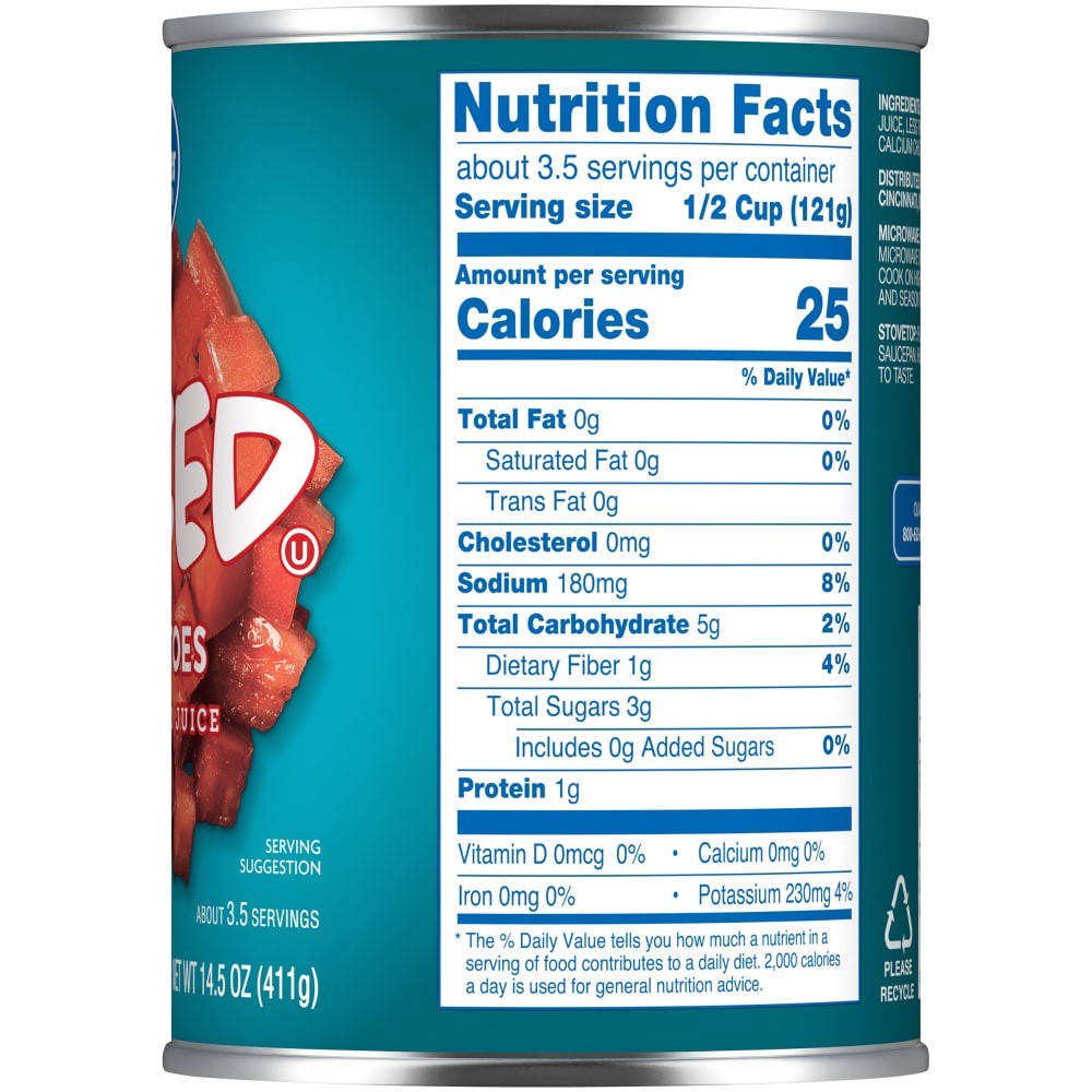 slide 2 of 3, Kroger Diced Tomatoes In Tomato Juice, 14.5 oz