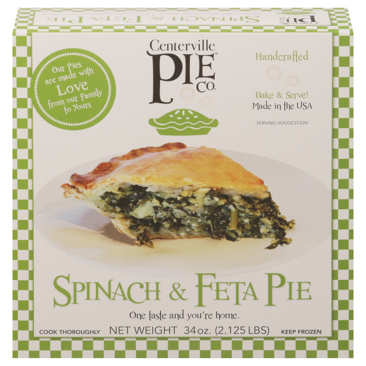 slide 1 of 15, Centerville Pie Co. Spinach & Feta Pie 34 oz, 34 oz