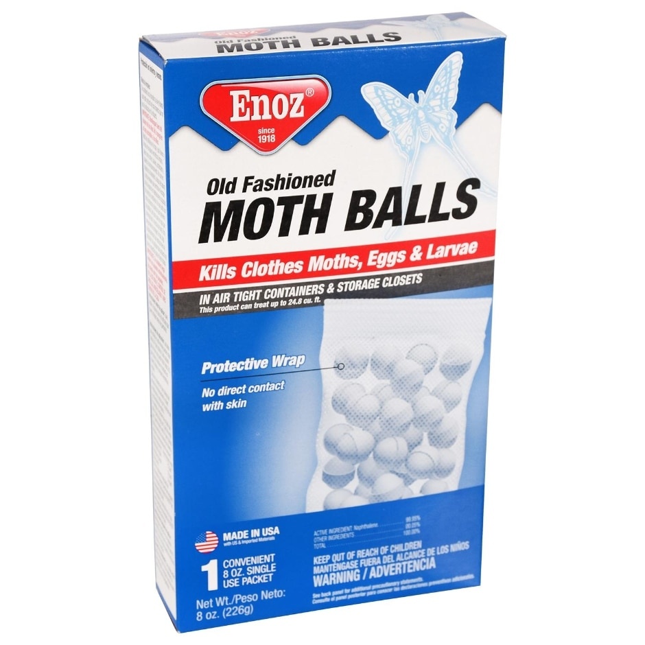 slide 1 of 1, Enoz Moth Balls, 8 oz