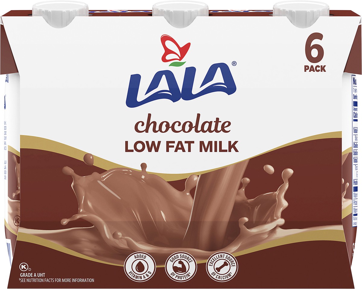 slide 8 of 10, LALA Milk, Low Fat, Chocolate - 6 ct, 6 ct