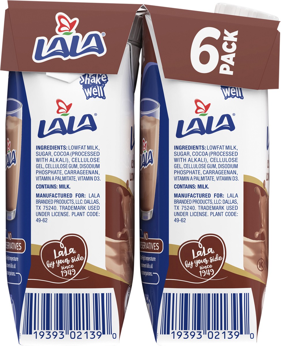 slide 9 of 10, LALA Milk, Low Fat, Chocolate - 6 ct, 6 ct