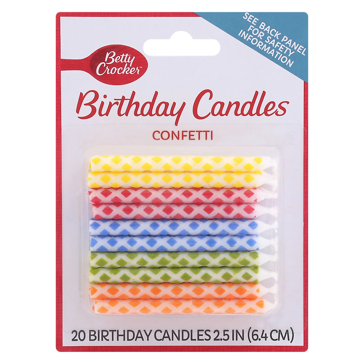 slide 4 of 10, Betty Crocker 2.5 Inch Confetti Birthday Candles 20 ea, 20 ct