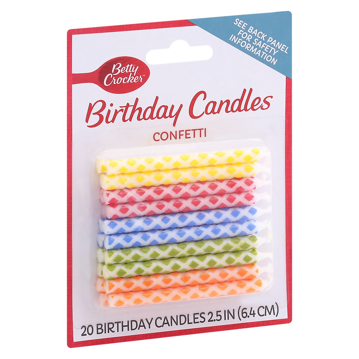 slide 2 of 10, Betty Crocker 2.5 Inch Confetti Birthday Candles 20 ea, 20 ct