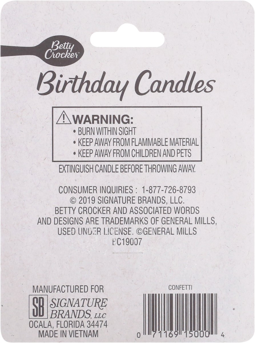 slide 5 of 10, Betty Crocker 2.5 Inch Confetti Birthday Candles 20 ea, 20 ct