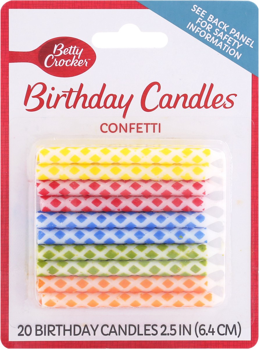slide 1 of 10, Betty Crocker 2.5 Inch Confetti Birthday Candles 20 ea, 20 ct
