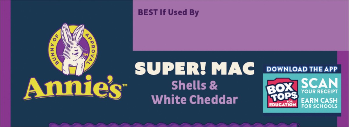 slide 5 of 14, Annie's Super! Mac, Macaroni And Cheese, Shells and White Cheddar, Made with Organic Pasta, 6 oz, 6 oz