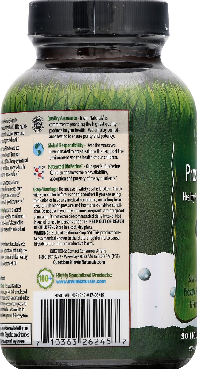 slide 7 of 9, Irwin Naturals Prosta-strong Healthy Prostrate & Urinary Flow, 90 ct