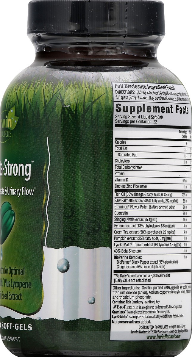 slide 8 of 9, Irwin Naturals Prosta-strong Healthy Prostrate & Urinary Flow, 90 ct