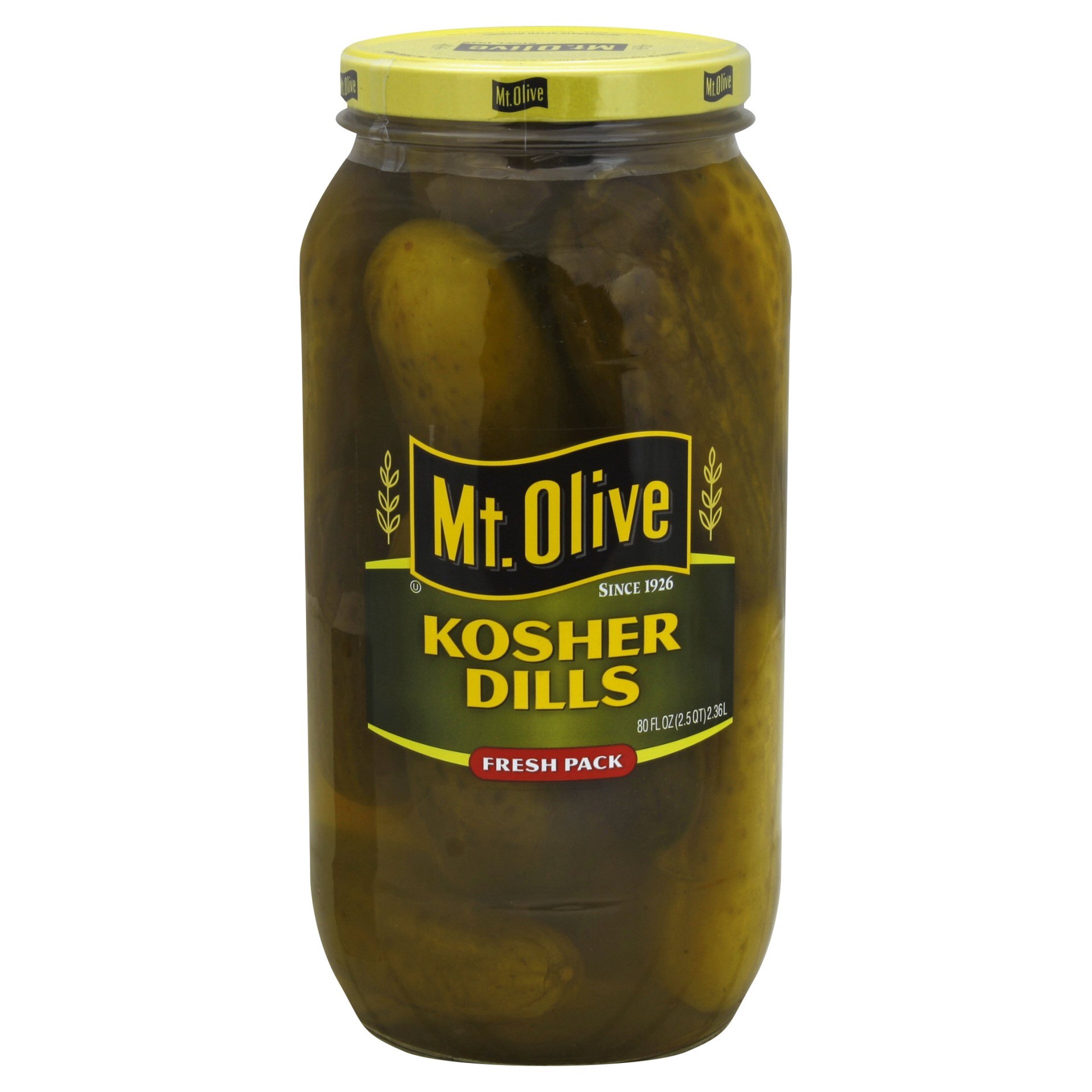 slide 1 of 8, Mt. Olive Kosher Dill Pickles, 80 fl oz