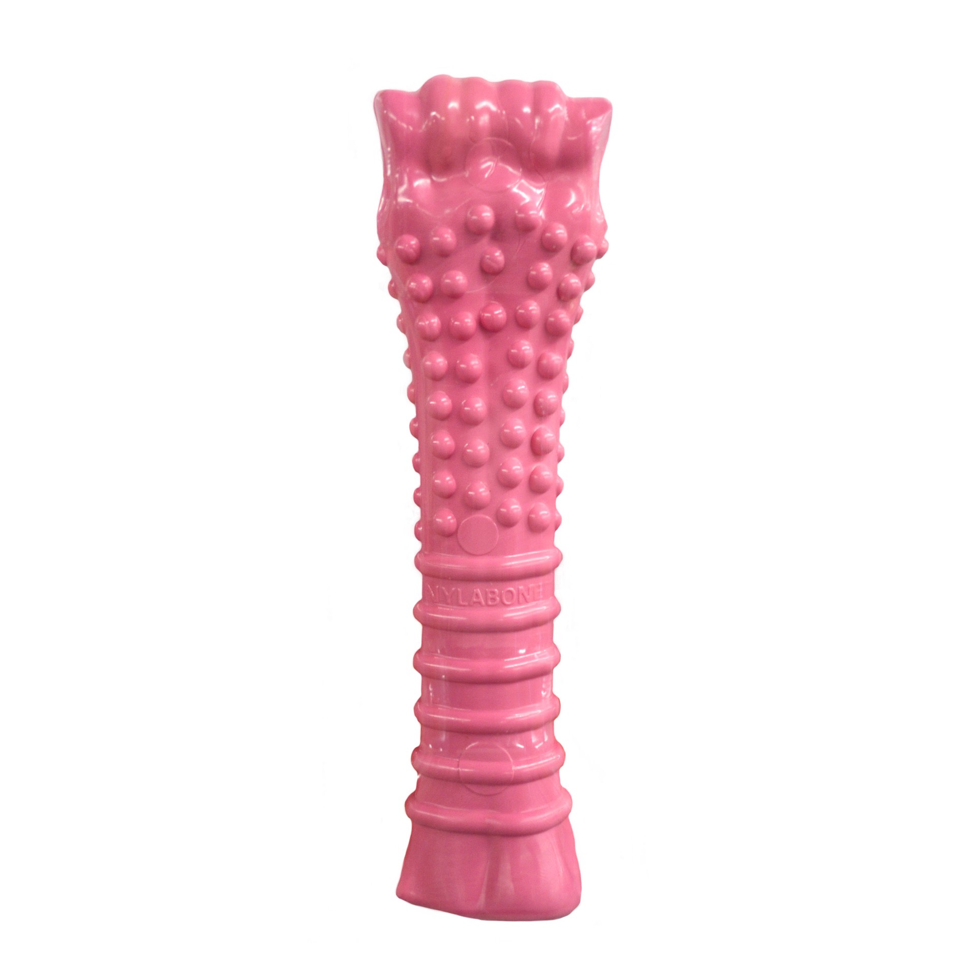 slide 7 of 10, Nylabone Breast Cancer Awareness Pink Power Chew Textured Dog Toy Chicken X-Large/Souper - 50+ lbs.(1 Count), 1 ct