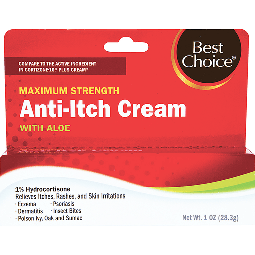 slide 1 of 1, Best Choice Maximum Strength AntIItch Cream with Aloe, 1 oz