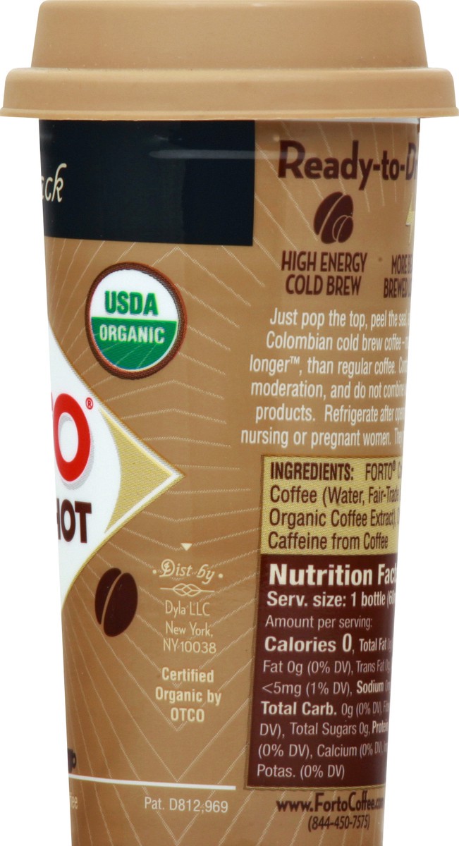 slide 4 of 13, Forto Organic Pure Black Coffee Shot 2 oz, 2 oz