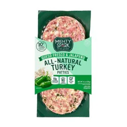 Mighty Spark Queso Fresco & Jalapeno Turkey Patties 8 oz