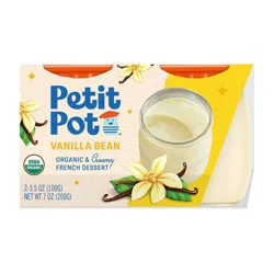 Petit Pot Organic & Creamy Vanilla Bean French Dessert 2 - 4 oz Jars