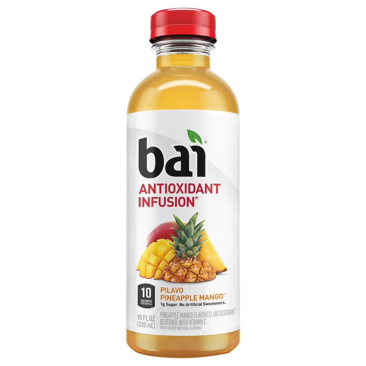 slide 1 of 1, Bai Pilavo Pineapple Mango, Antioxidant Infused Beverage, 18 fl oz Bottle, 18 fl oz