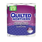 slide 1 of 1, Quilted Northern Ultra Plush Unscented Bathroom Tissue, 12 ct