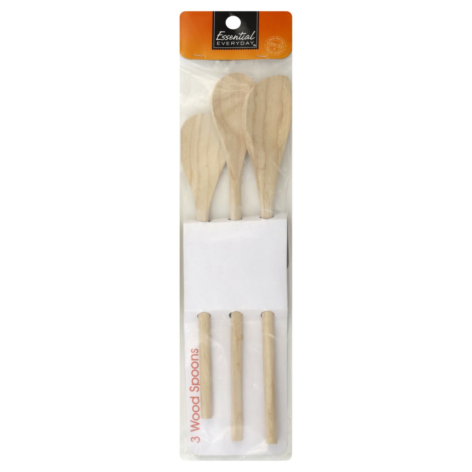 slide 1 of 1, Essential Everyday Wooden Spoon Set, 3 ct