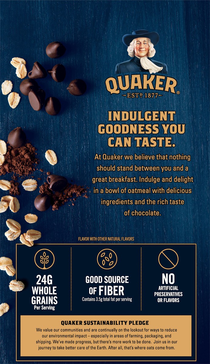 slide 6 of 6, Quaker Oatmeal, Instant, Chocolate, 6 ct
