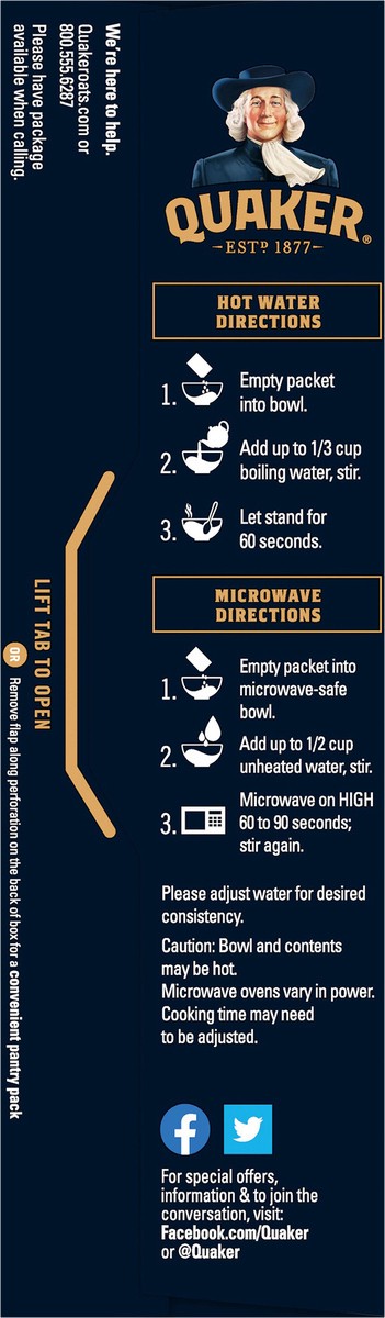 slide 5 of 6, Quaker Oatmeal, Instant, Chocolate, 6 ct