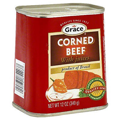 slide 1 of 10, Grace Corned Beef with Juices, 12 oz