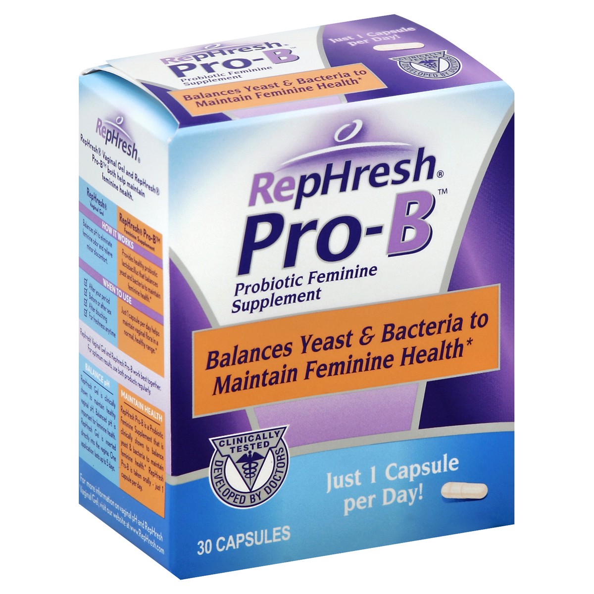 slide 5 of 5, RepHresh Pro-B Probiotic Feminine Supplement, 30 ct