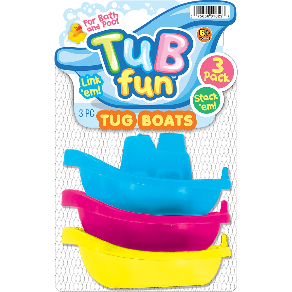 slide 1 of 1, Ja-Ru Tub Fun Tug Boats, 3 ct