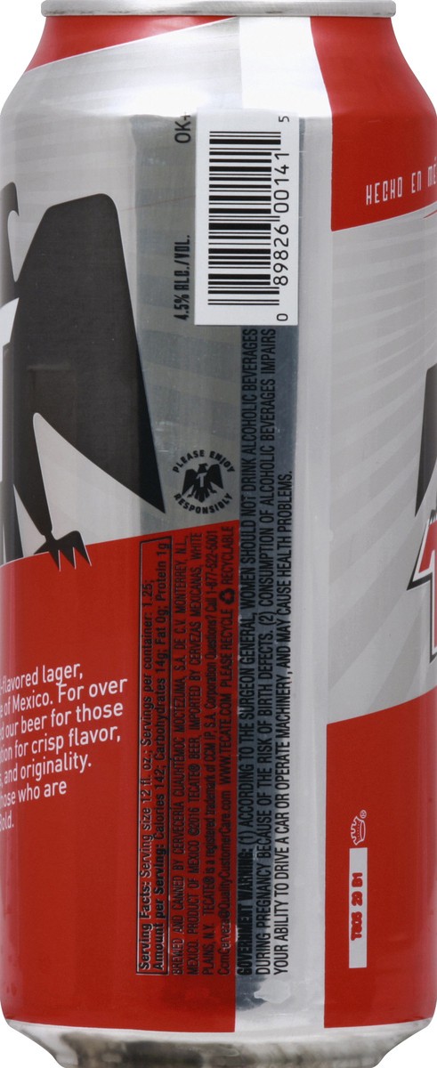 slide 3 of 4, Tecate Original Beer 4-Pack Of 16Oz Cans, 1 ct