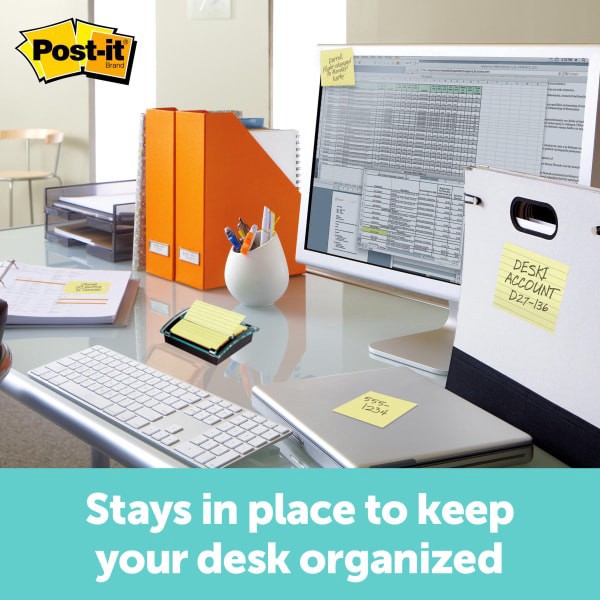 slide 4 of 7, Post-it Pop-up Notes Clear Top Pop-up Note Dispenser For 3 x 3 Self-Stick Notes, Black, 3 in x 3 in
