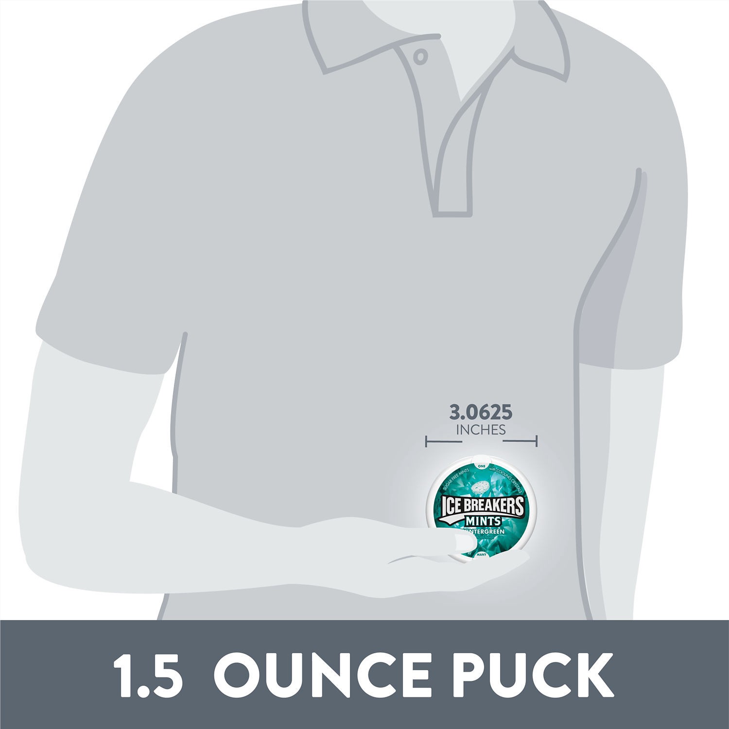 slide 8 of 8, Ice Breakers Mints, Wintergreen Flavor, Sugar Free, 1.5 oz