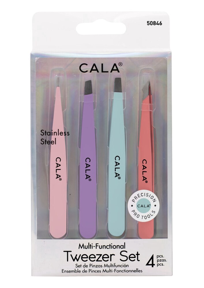 slide 1 of 1, CALA® Multi-Functional Tweezer Set, 4 ct