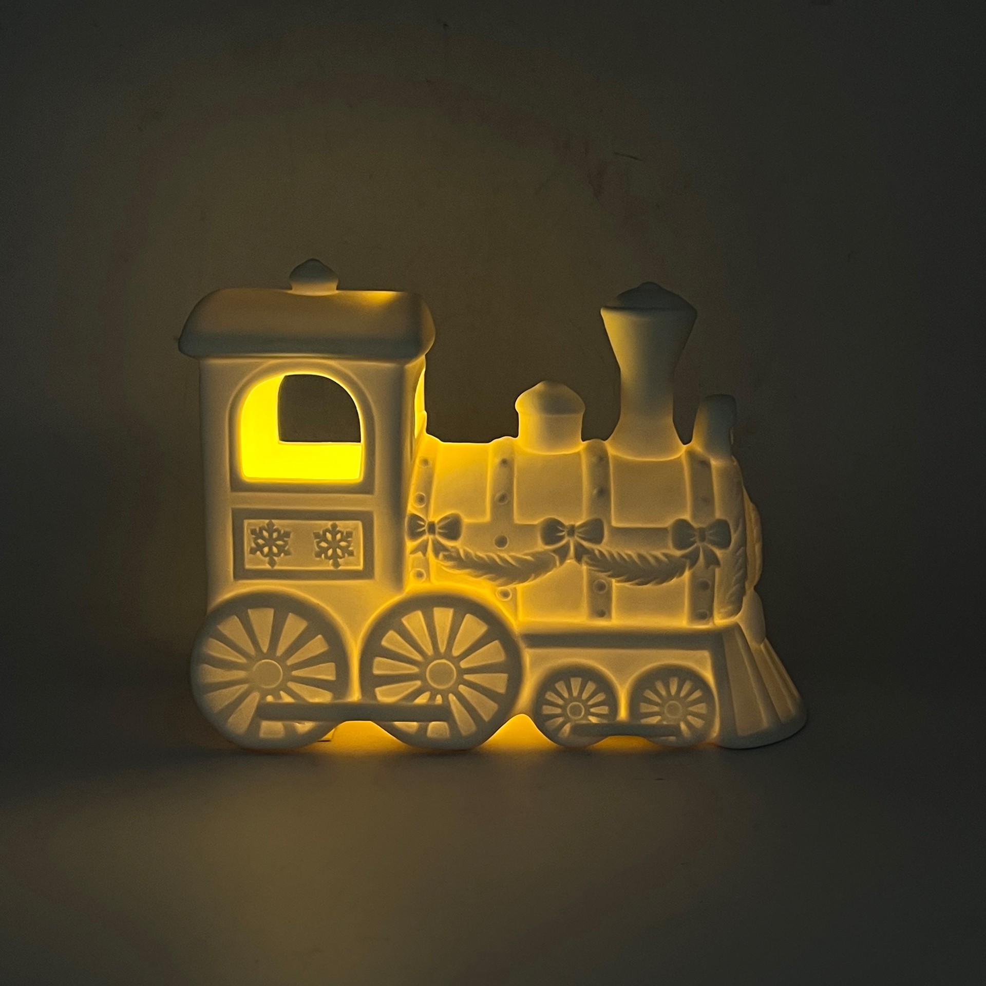 slide 7 of 7, 7.5" Led Diy Ceramic Train Decor By Make Market, 7.5 in x 3.27 in x 5.7 in