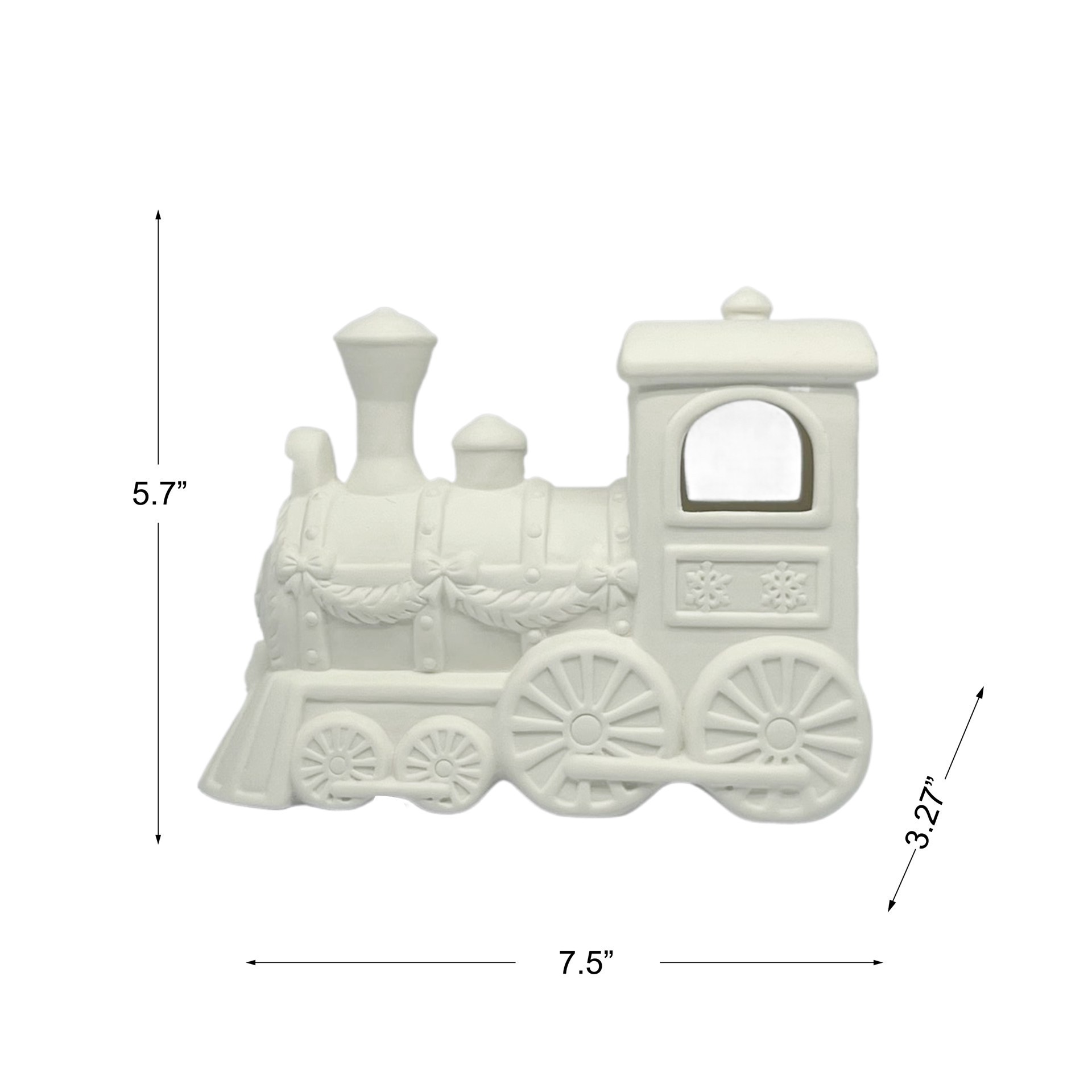 slide 3 of 7, 7.5" Led Diy Ceramic Train Decor By Make Market, 7.5 in x 3.27 in x 5.7 in