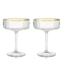 True Crystal Coupe Glasses Set of 2