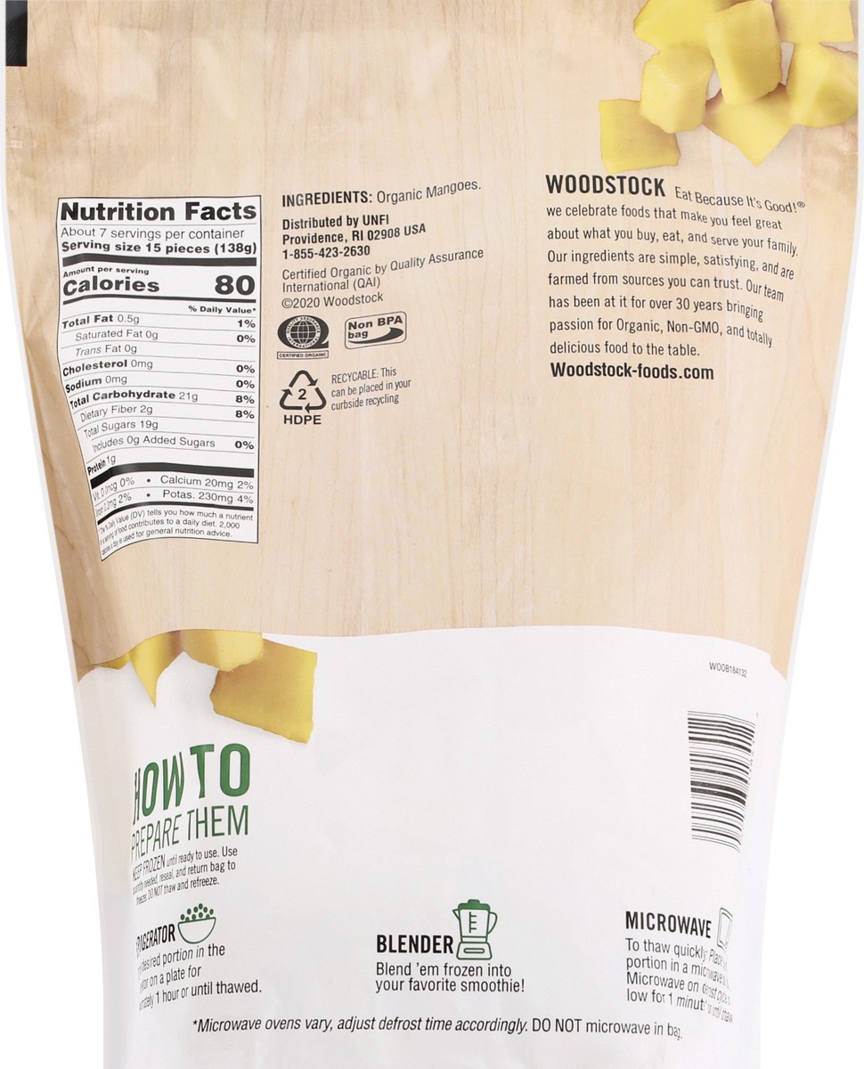slide 8 of 12, Woodstock Diced Mangoes, 32 oz
