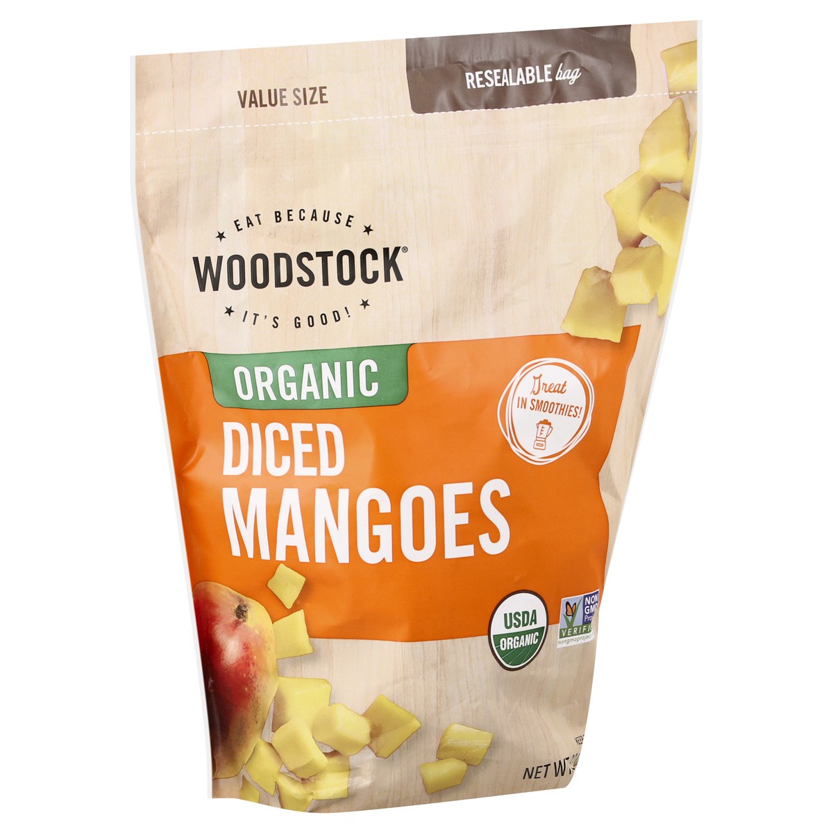 slide 10 of 12, Woodstock Diced Mangoes, 32 oz