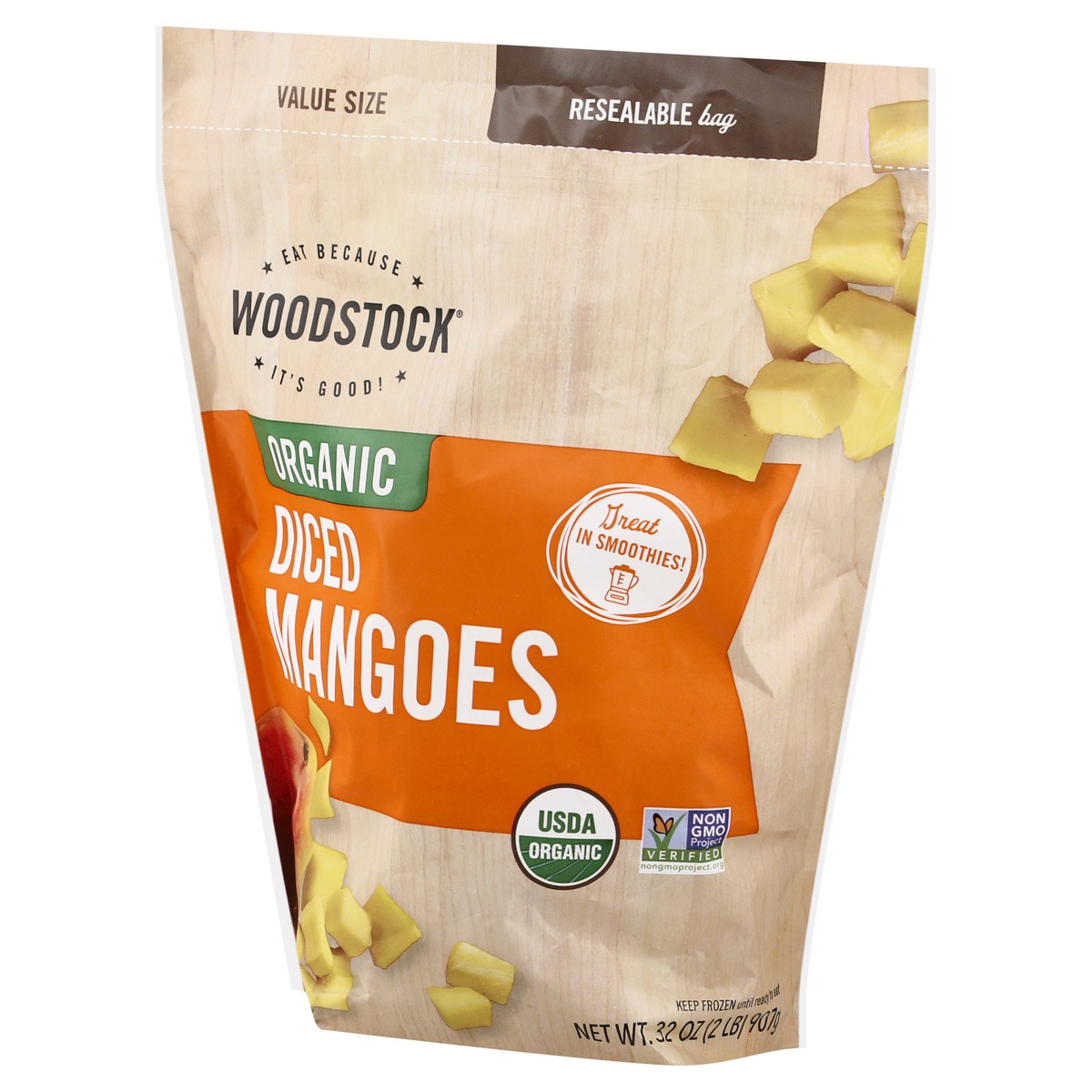 slide 11 of 12, Woodstock Diced Mangoes, 32 oz