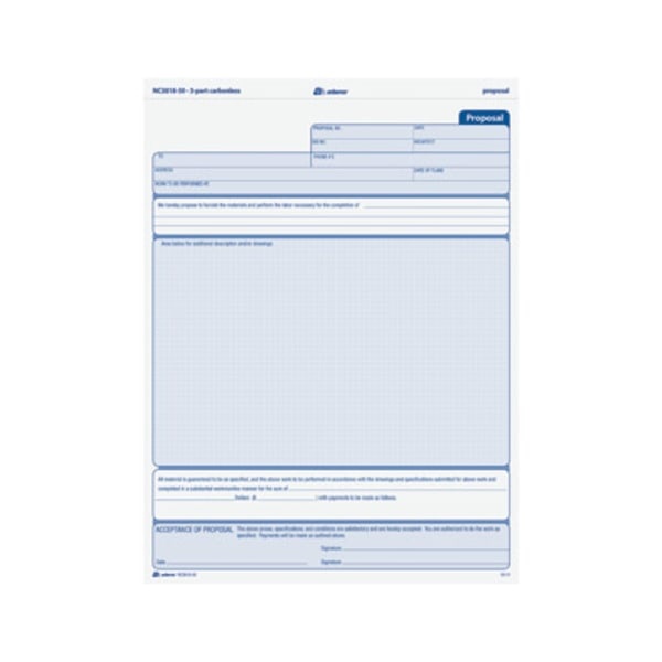 slide 1 of 1, Adams Proposal Unit Sets, 3-Part, Multicolor, 8 pk; 50 ct; 8 1/2 in x 11 7/16 in