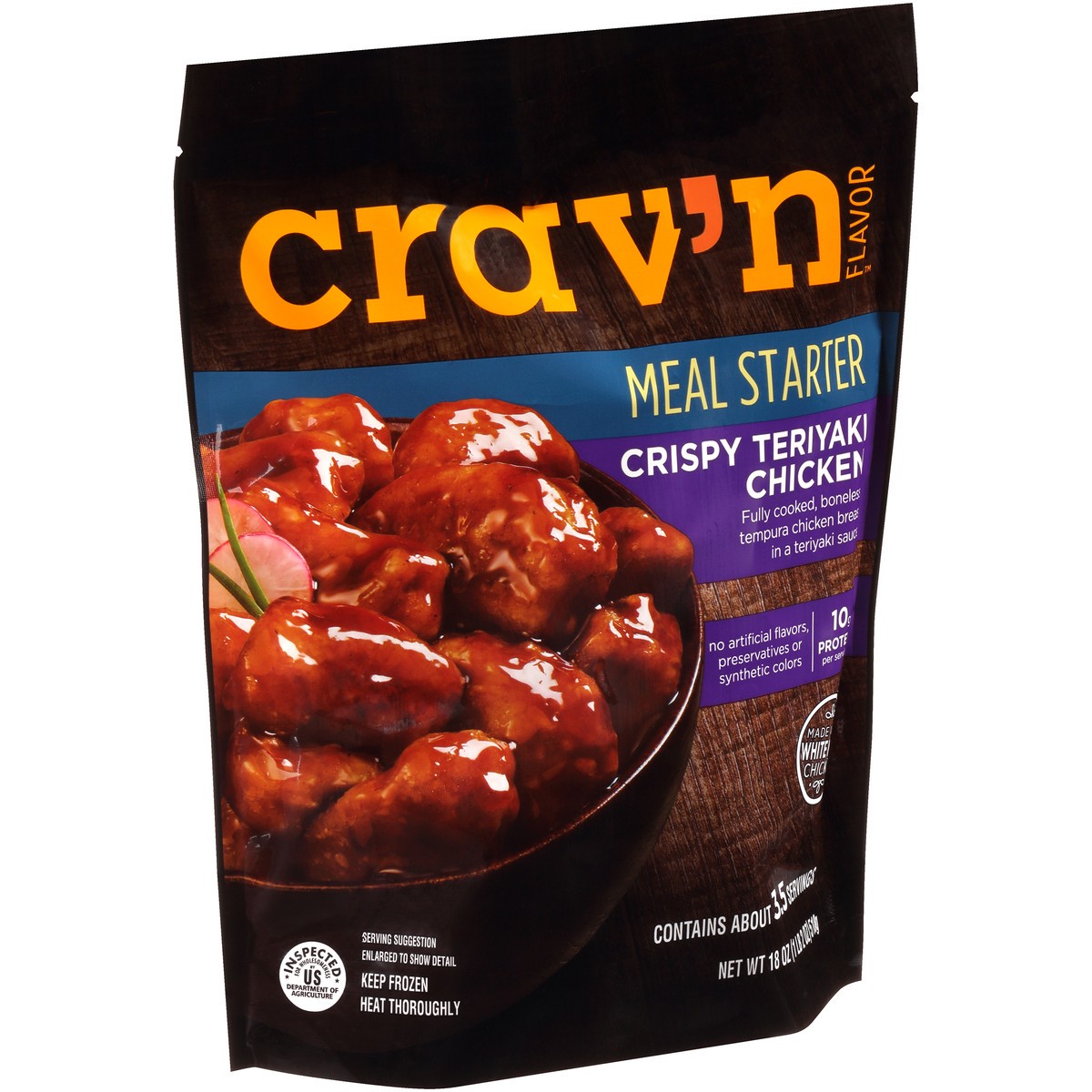 slide 2 of 10, Crav'n Flavor Crispy Teriyaki Chicken Meal Starter, 18 oz