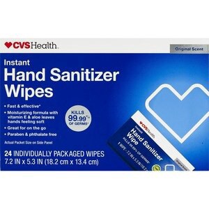 slide 1 of 1, CVS Health Instant Hand Sanitizing Wipes, 24Ct, 1 ct