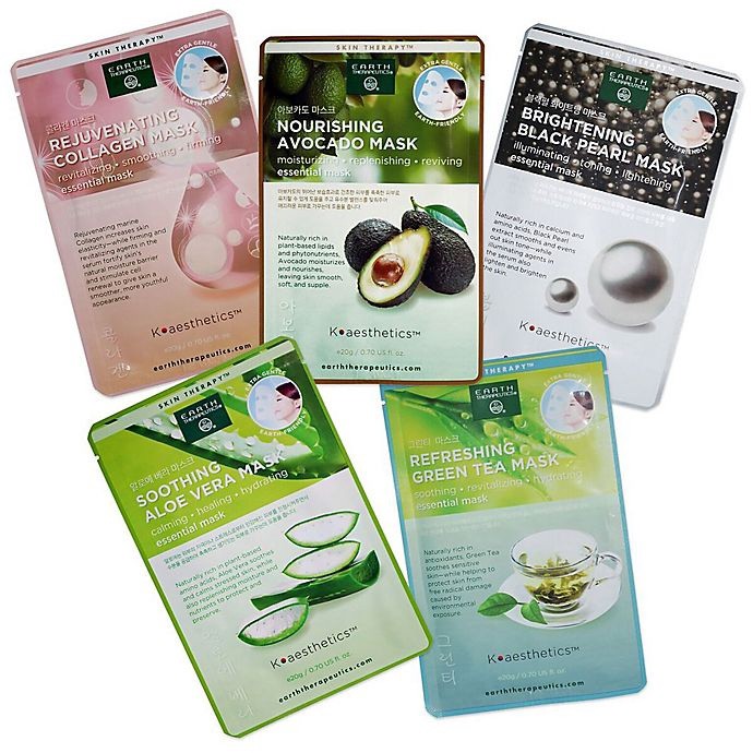 slide 2 of 3, Earth Therapeutics Assorted Facial Sheet Masks, 1 ct