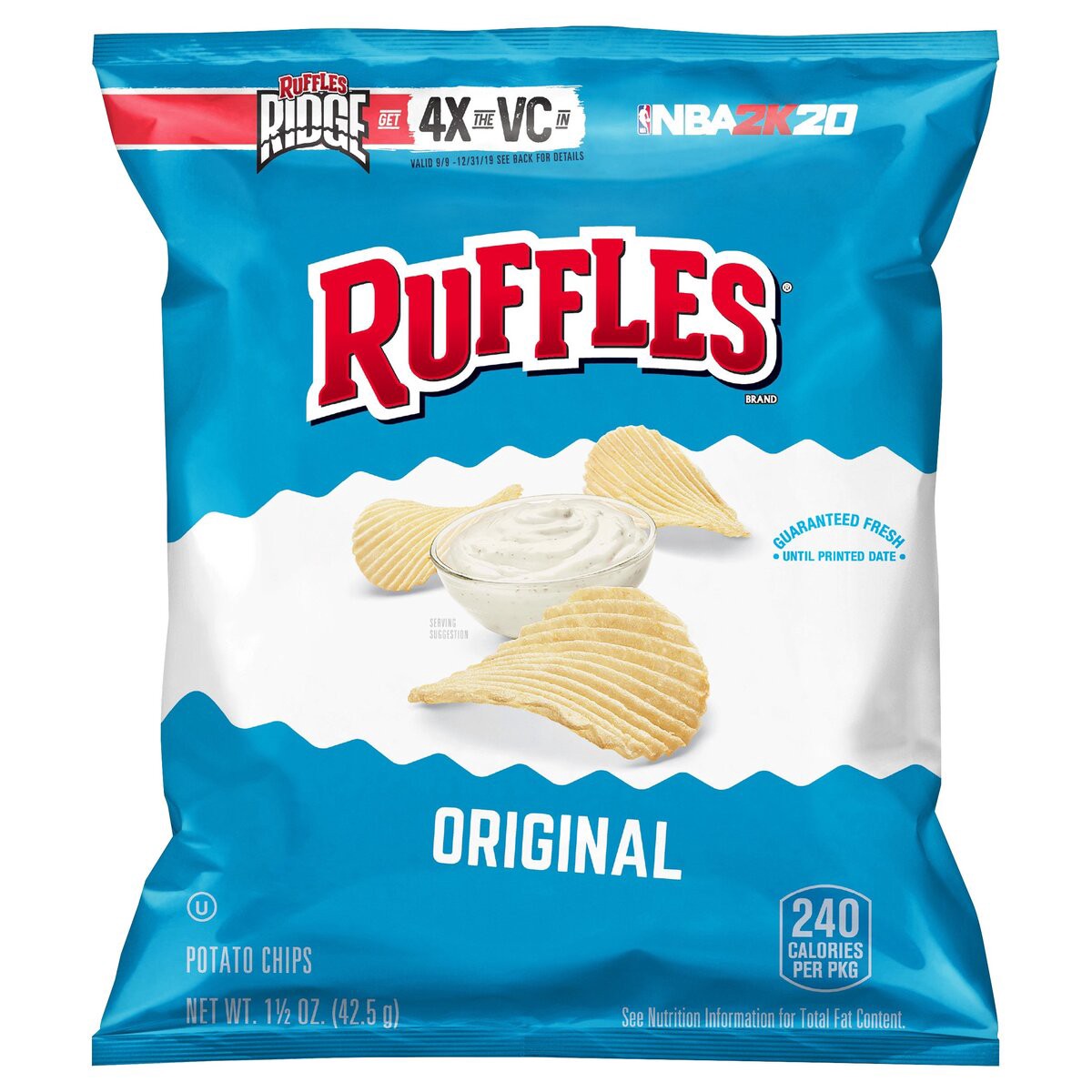 slide 1 of 5, Ruffles Potato Chips, 1.5 oz