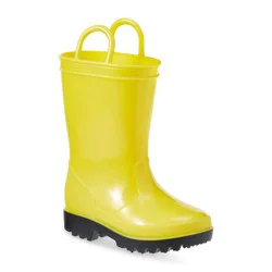 Falls Creek Toddle Boy Shiny Yellow Rain Boot, Yellow, size 6