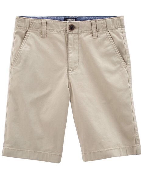 slide 1 of 2, Oshkosh Kid Stretch Chino Shorts Khaki 7, 1 ct