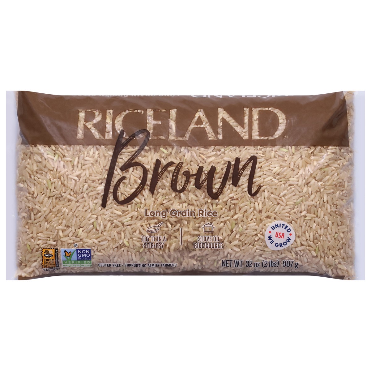 slide 3 of 13, Riceland Long Grain Brown Rice 32 oz, 32 oz