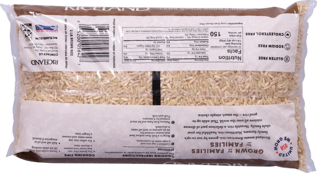 slide 7 of 13, Riceland Long Grain Brown Rice 32 oz, 32 oz