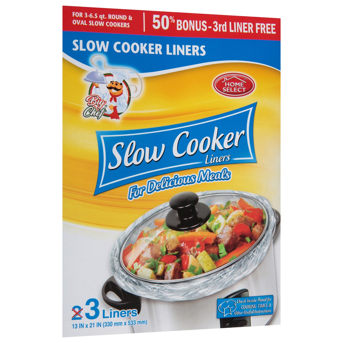 slide 4 of 9, Home Select Regent Slow Cooker Liner 3 Pk, 1 ct